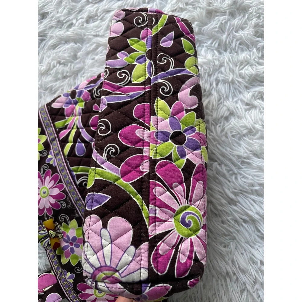 Vera Bradley RETIRED PURPLE PUNCH Quilted Tote Bag and Matching Wallet Set